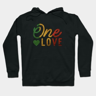 One Love, Jamaica, Rasta, Rastafarian Hoodie